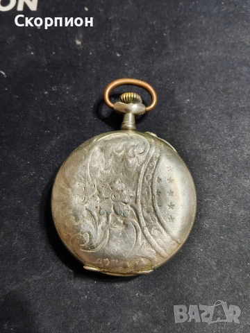 Швейцарски джобен часовник с посребрени капаци 1925г. - 10 РУБИНА, снимка 11 - Джобни - 49866321