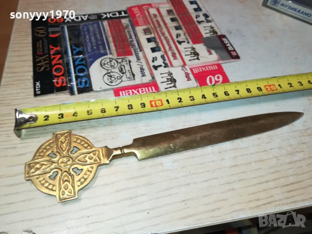 НОЖ ЗА КОЛЕКЦИЯ ПИСМА-МЕД МЕСИНГ-ВНОС ФРАНЦИЯ 1507250951