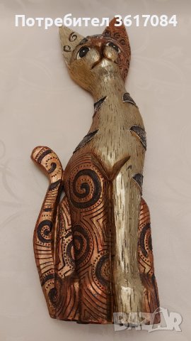 Декоративна арт фигура на котка, коте, декорация, снимка 2 - Статуетки - 39388737