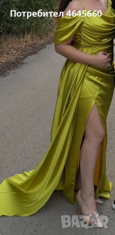 Рокля Сатенена , снимка 2 - Рокли - 52383010