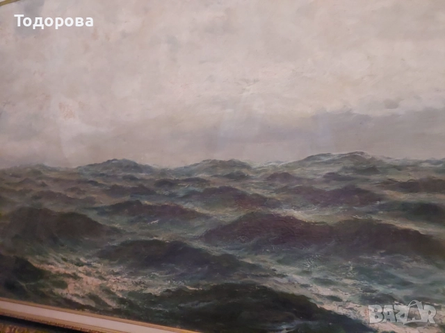 Огромна картина,масло 1943 г.размер178/110-Петър Бояджиев(1907-1963), снимка 2 - Картини - 51952136