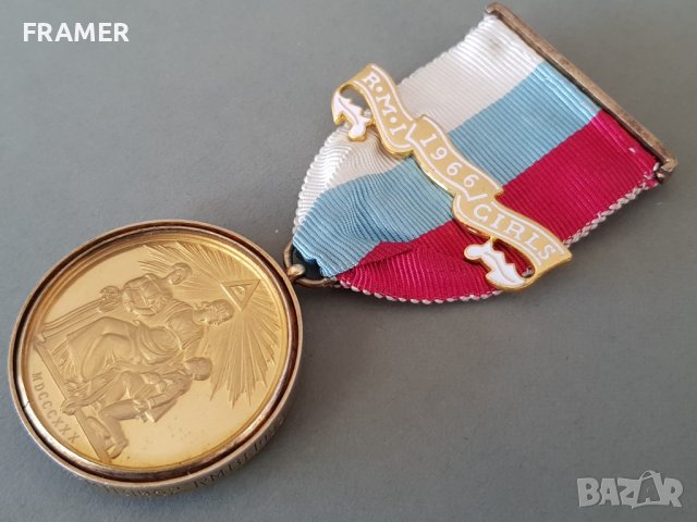 Сребърен позлата емайл Медал Орден Масонски Англия Лондон 2, снимка 4 - Антикварни и старинни предмети - 42484417