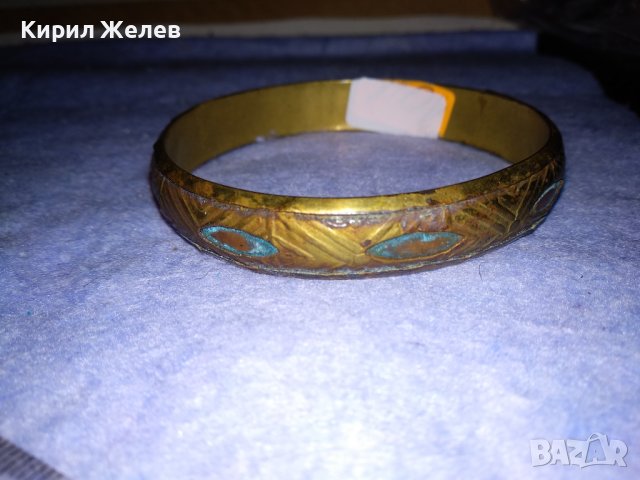 СТАРА БРОНЗОВА ОРНАМЕНТИРАНА ОРИЕНТАЛСКА ЕТНОГРАФСКА ГРИВНА с МЕДЕН ОБКОВ РЪЧНА ИЗРАБОТКА 37518, снимка 11 - Антикварни и старинни предмети - 40811022