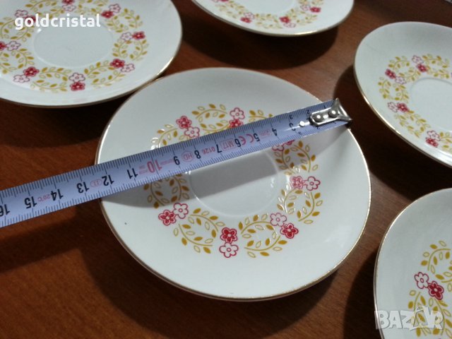 Български костен порцелан чинийки, снимка 2 - Антикварни и старинни предмети - 40552151