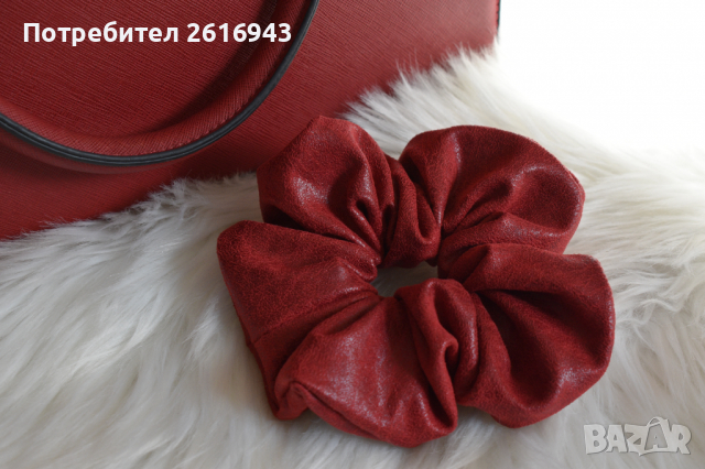Кожени скрънчита, снимка 5 - Аксесоари за коса - 36260320