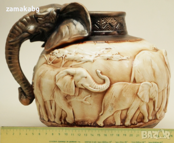 Керамична ваза Слон, снимка 7 - Вази - 36114407