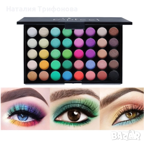 Палитра с 40 бр. сенки за очи с дълготраен ефект и матов завършек, снимка 4 - Декоративна козметика - 52680728