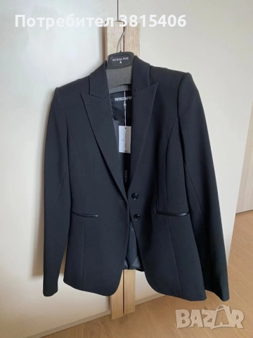 Нов оригинален черен блейзър Patrizia Pepe наличен в размери 42(С/М) и 44(М/Л)