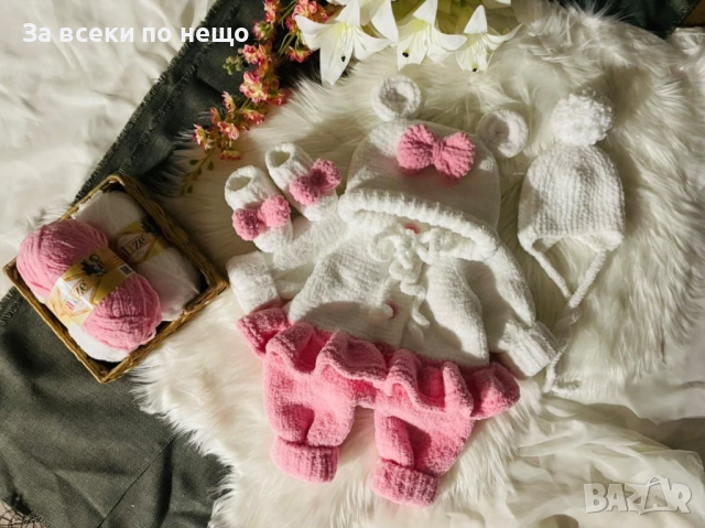 Гащеризонче в розово за момиченце Код S5, снимка 3 - Комплекти за бебе - 52393192