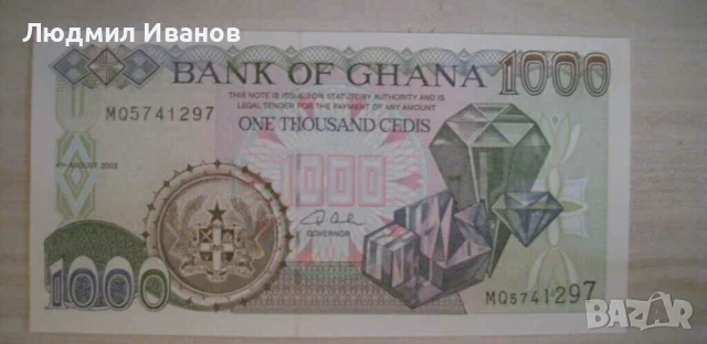ГАНА - 1000 ЦЕДИ 2003, снимка 2 - Нумизматика и бонистика - 51402389