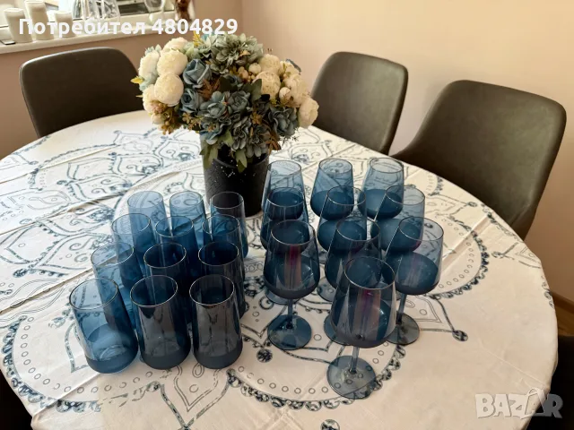 Стъклени чаши за вино 10бр. 490мл./ чаши за вода - безалкохолно 10бр., снимка 7 - Чаши - 55706704
