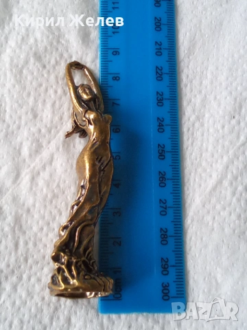 Месингова статуетка фигура 44425, снимка 7 - Антикварни и старинни предмети - 53220601