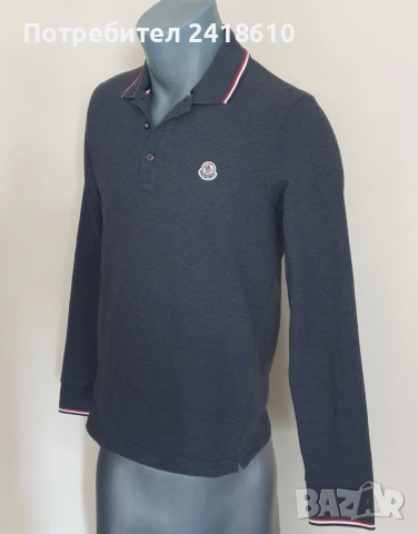 Moncler Pique Cotton Mens Size S ОРИГИНАЛ Мъжка блуза!, снимка 10 - Блузи - 53668265