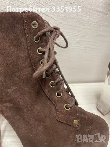Велурени обувки на висок ток Jeffrey Campbell, снимка 4 - Дамски обувки на ток - 50042381