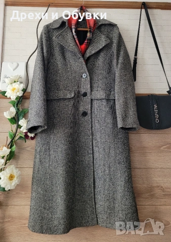 Дълго палто вълна 