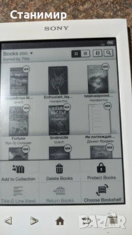 Електронна книга Sony PRS-T2 6" с над 600 книги и нов кожен калъф, снимка 17 - Електронни четци - 51335579