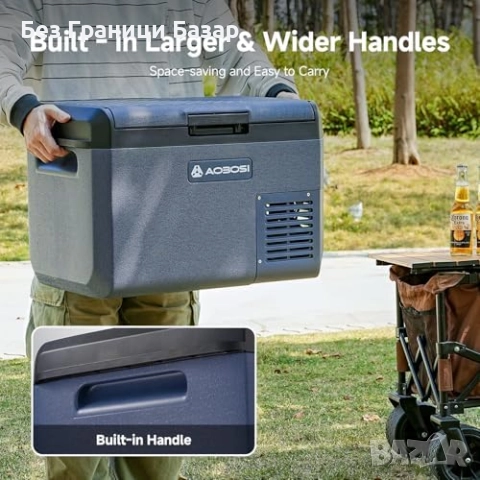 Нов Преносим авто хладилник фризер 25L за кемпер лодка кола автомобил, снимка 7 - Друга електроника - 52943604