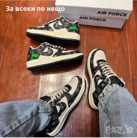 Nike Air Force Louis Vuitton Мъжки Маратонки👟Мъжки Спортни Обувки-2 Налични Цвята Код E. Fashion-35