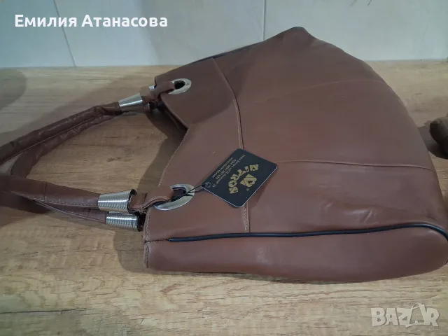 Дамска чанта естествена агнешка напа, снимка 4 - Чанти - 55984142