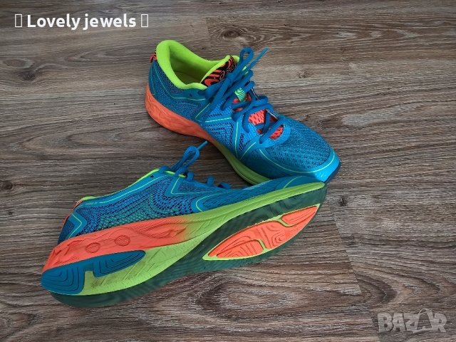 Дамски маратонки ASICS цветни сини неон