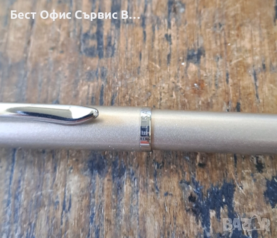 писалка Пеликан Pelikan бежова и сребрист метал в кутия, снимка 9 - Ученически пособия, канцеларски материали - 52217471