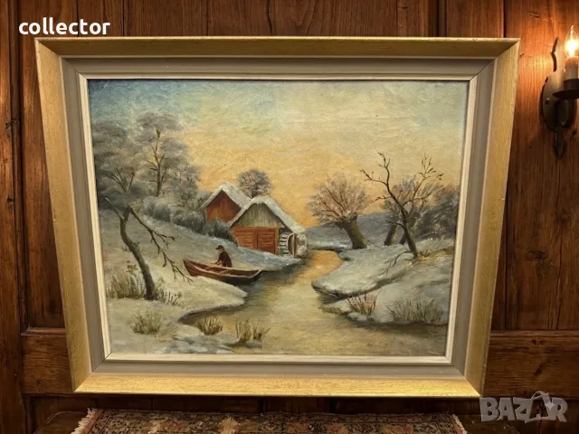 Маслена картина „Зимен пейзаж". №8233
