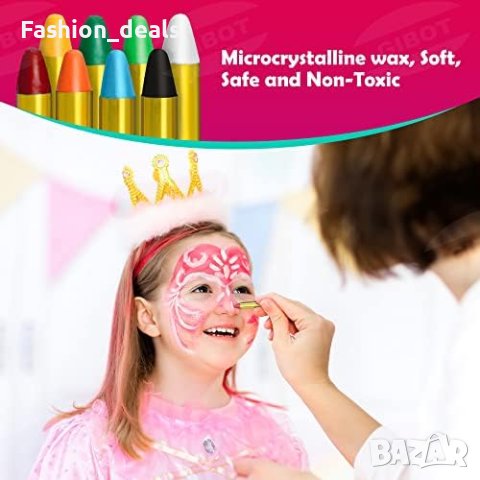 Нов Комплект 16 Цвята Грим за Лице + Флагове Футбол Карнавал Парти Деца Възрастни, снимка 2 - Други - 42697150