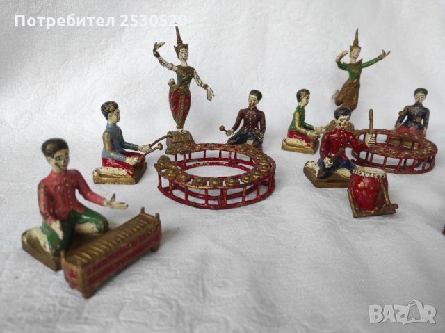 Бронзови рисувани фигури - Тайланд 30-те години, снимка 9 - Колекции - 35813827