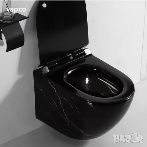 Конзолна тоалетна чиния - черен мрамор, снимка 4 - Други - 47442059