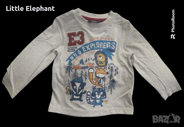 Блузка с дълъг ръкав за 18-24 мес момченце"Wild explorers",Англия/нова