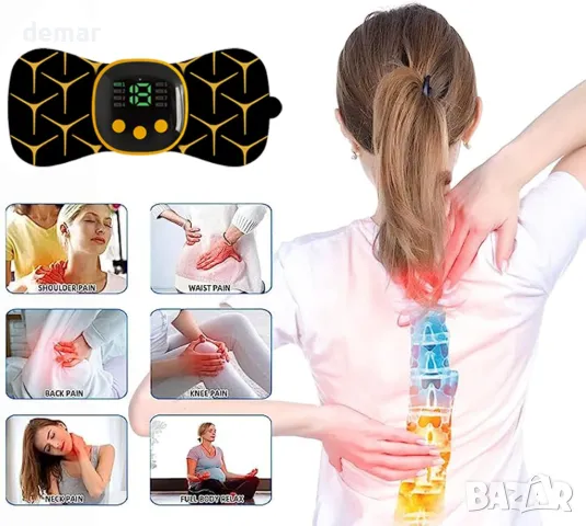 Мини масажор за шийни прешлени, масажор за врата, електрически, 19 нива, снимка 2 - Масажори - 49934399