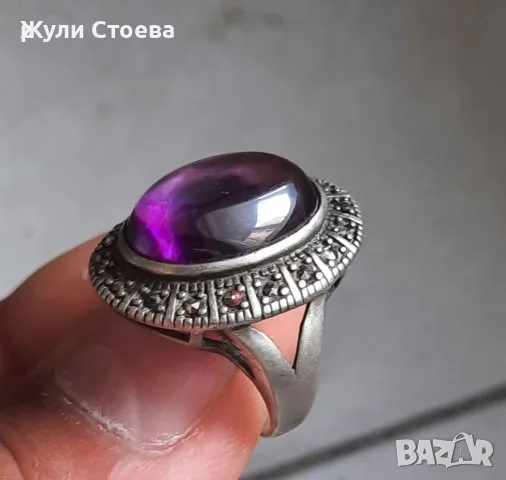 Масивен сребърен пръстен, снимка 3 - Пръстени - 56237742