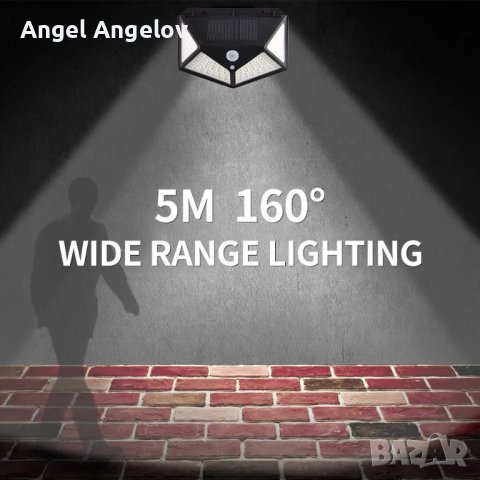 Led соларна стенна лампа ,Четири странични светлини. Водоустойчива външна лампа, , снимка 3 - Лед осветление - 41672642