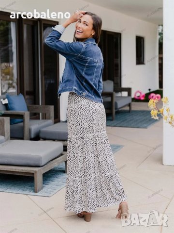Курортна дамска пола с принт на точки, 2цвята , снимка 3 - Поли - 41405907