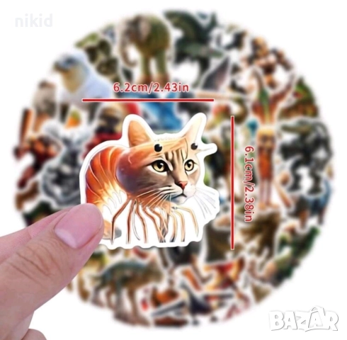 50 бр ITALIAN BRAINROT самозалепващи лепенки стикери украса декор картонена торта парти, снимка 3 - Други - 51670852