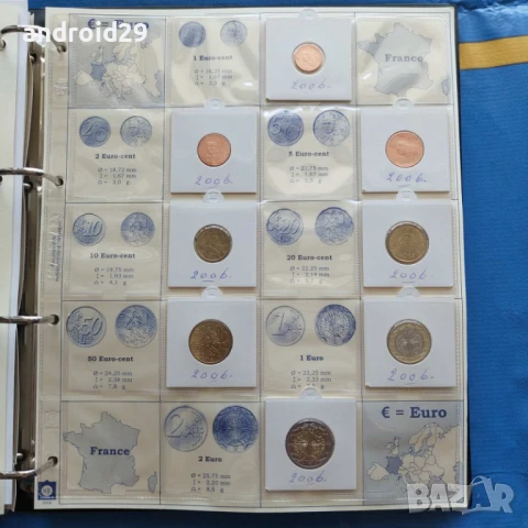 Евро монети 1c-2 Euro 2006 г. на първите 12 членки на Европейския Съюз, снимка 8 - Нумизматика и бонистика - 50604360