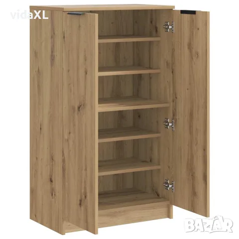 vidaXL Шкаф за обувки дъб артизан 59x35x100,5 см инженерна дървесина, снимка 4 - Скринове - 56148336