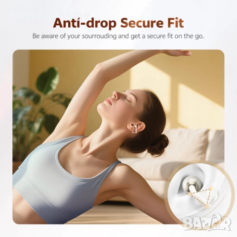 QCY C50 щипки за уши, безжични Bluetooth 6.0 слушалки, снимка 8 - Bluetooth слушалки - 52694141