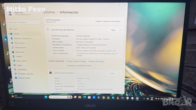 Acer Aspire 3 A315-59,15,6 инча, снимка 3 - Лаптопи за работа - 53863611