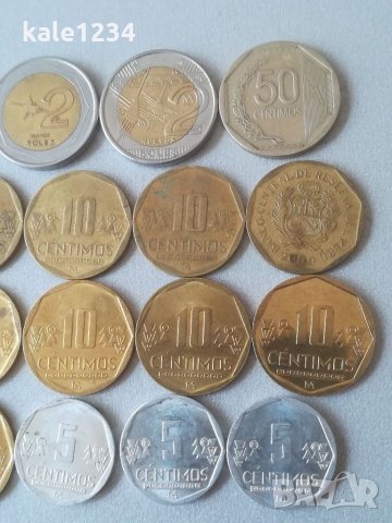 Монети Перу. Peru. Колекция монети. Лот. Монета. Centimos. UN Nuevo sol. Soles. , снимка 5 - Нумизматика и бонистика - 34182375