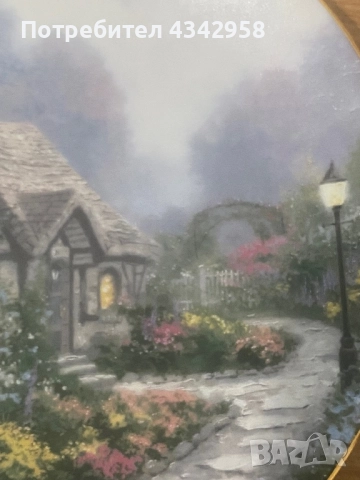 Винтидж порцеланова чиния « Къщата на Чандлър».САЩ., снимка 2 - Антикварни и старинни предмети - 52350782