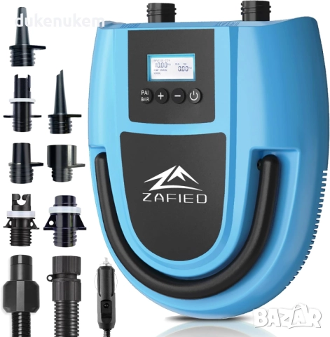 Електрическа SUP помпа 12V, до 20 PSI с автоматично изключване и LCD дисплей