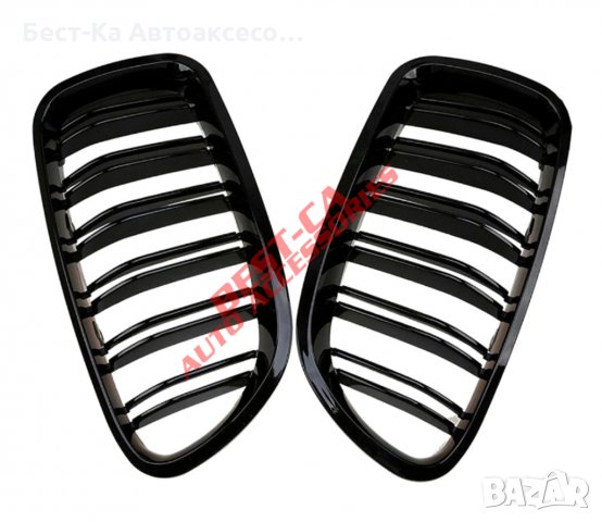 Черни двойни бъбреци пиано лак БМВ BMW 5-та серия F10 F11 2010 - 2016, снимка 3 - Аксесоари и консумативи - 33829483