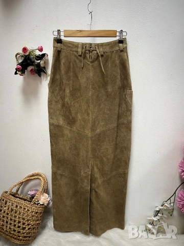 Естествена кожа, дълга пола, снимка 2 - Поли - 53504098