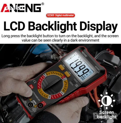 ANENG SZ305 Многофункционален цифров мултиметър True RMS Тестер за AC/DC, снимка 3 - Други инструменти - 51027782
