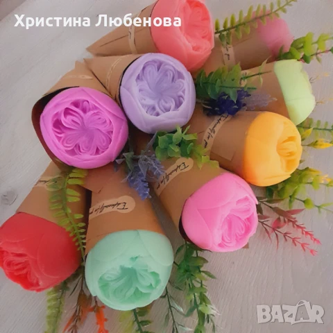 Букети от глицеринов сапун , снимка 2 - Декорация за дома - 51375042