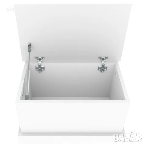 vidaXL Кутия за съхранение, бяла, 50x30x28 см, инженерно дърво, снимка 7 - Скринове - 56147964