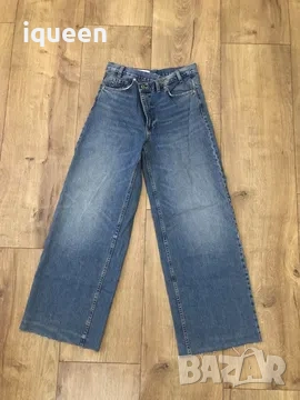 Zara дънки широк крачол, снимка 3 - Дънки - 53207853