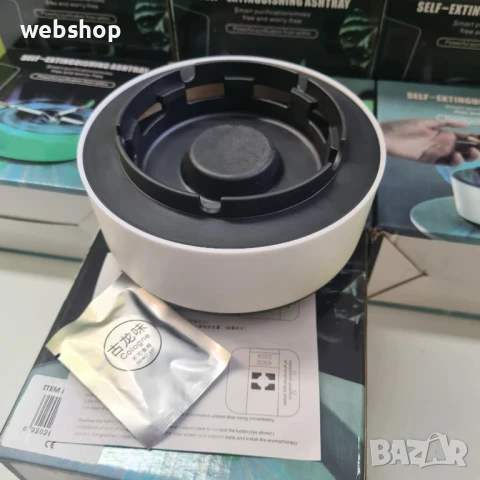 ПРОМО!! Комплект 2 броя електрически пепелници със засмукване на дима, снимка 2 - Друга електроника - 50456336