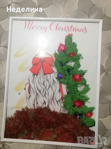 Картини с мъх и цветя 